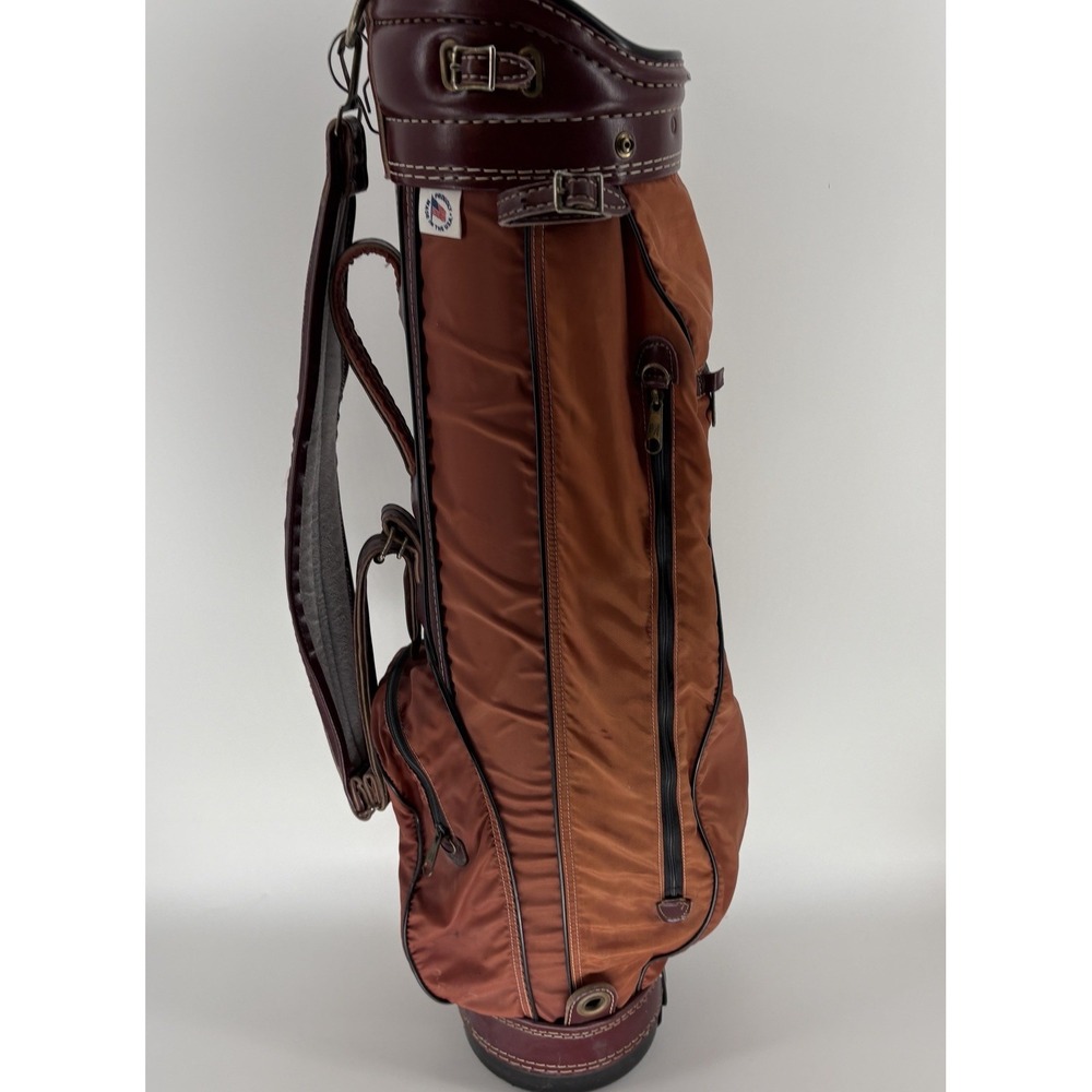 Vintage Miller Pro Model Golf Bag Brown Made in USA Carry Shoulder Strap